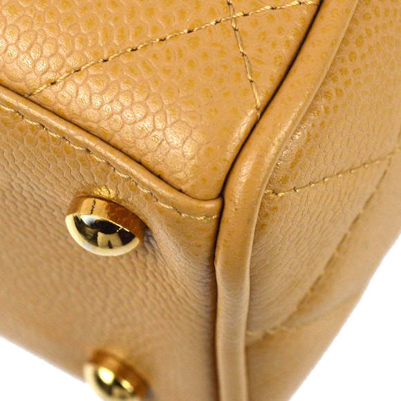 CHANEL 2003-2004 Beige Caviar Bowling Bag 27 69738 - Picture 6 of 10